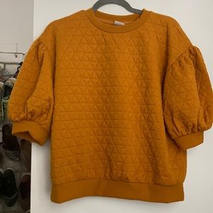 Quilted 3/4 Sleeve Pullover Shirt
